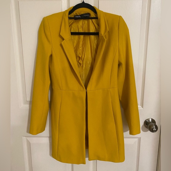 Zara Jackets & Blazers - Zara Blazer Coat Mustard Yellow Size XS